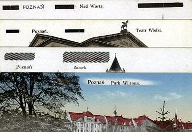 Four_cards_from_Poznan_with_overprints