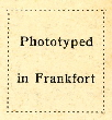 Phototyped Frankfort