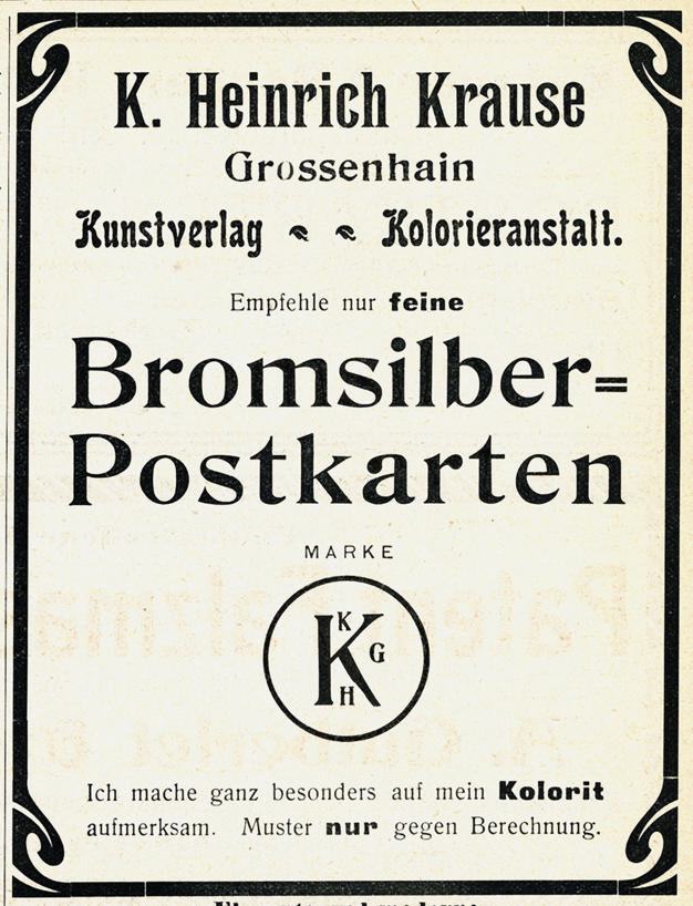 K. Heinrich Krause, Grossenhain, Saxony.
