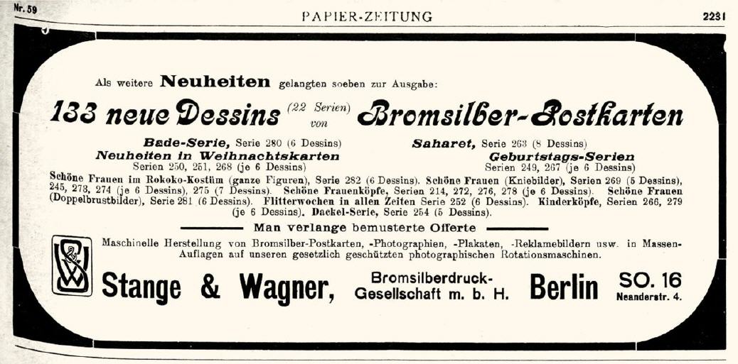 Papier-Zeitung. Issue no. 59, 1905