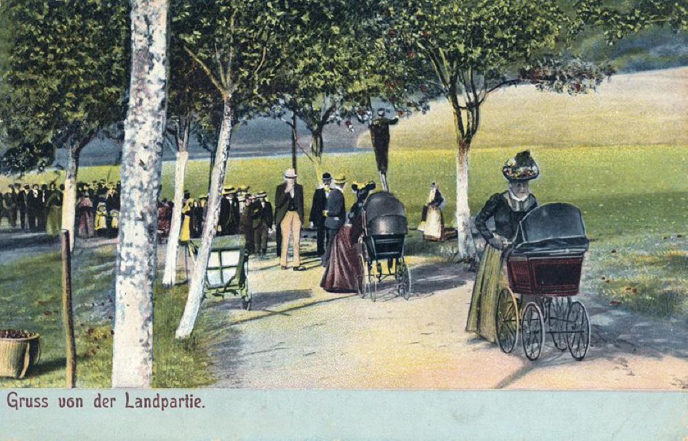 Country Outing. Theochrom series 924. Mailed 1906.