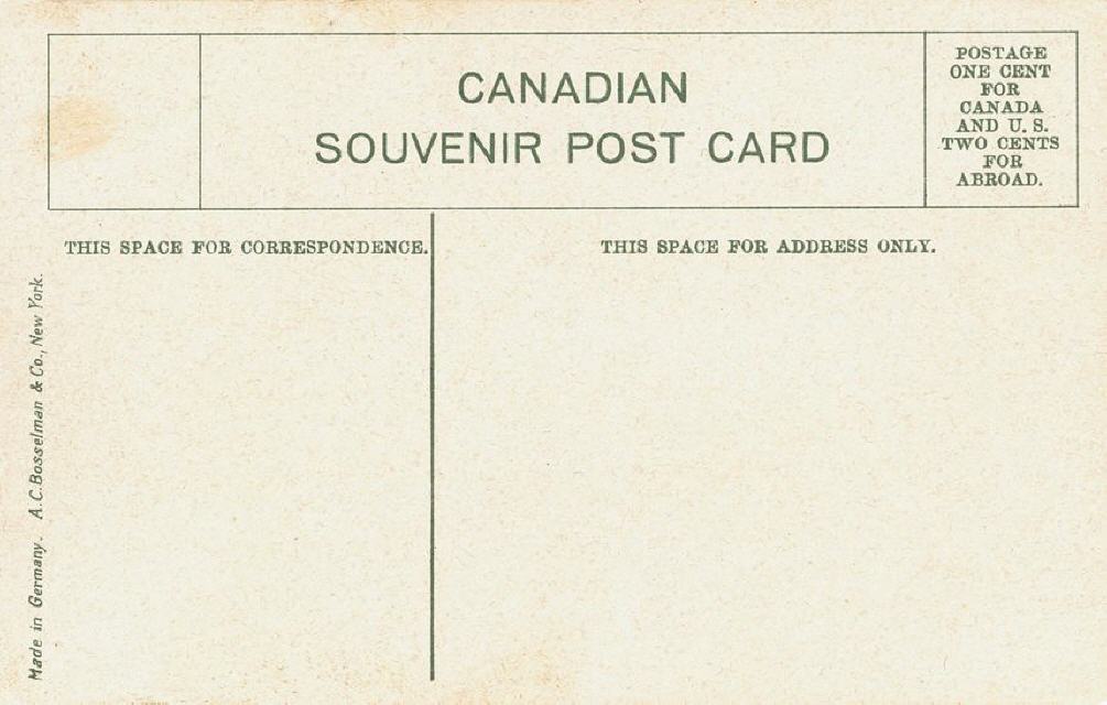 Windsor. Canada. Address side layout.