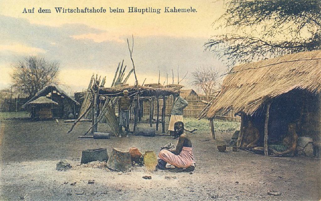 SSB no. 175. Africa. Village life.