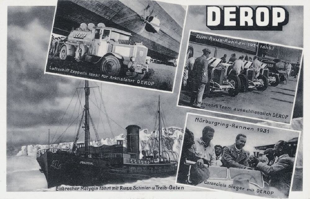 SSB. DEROP promo card. Early 1930's.