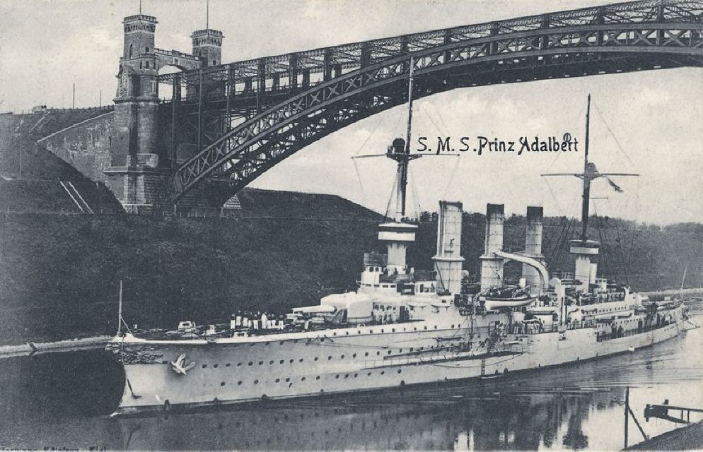 S.M.S. Prinz Adalbert. 1906. Publ. line cut off.