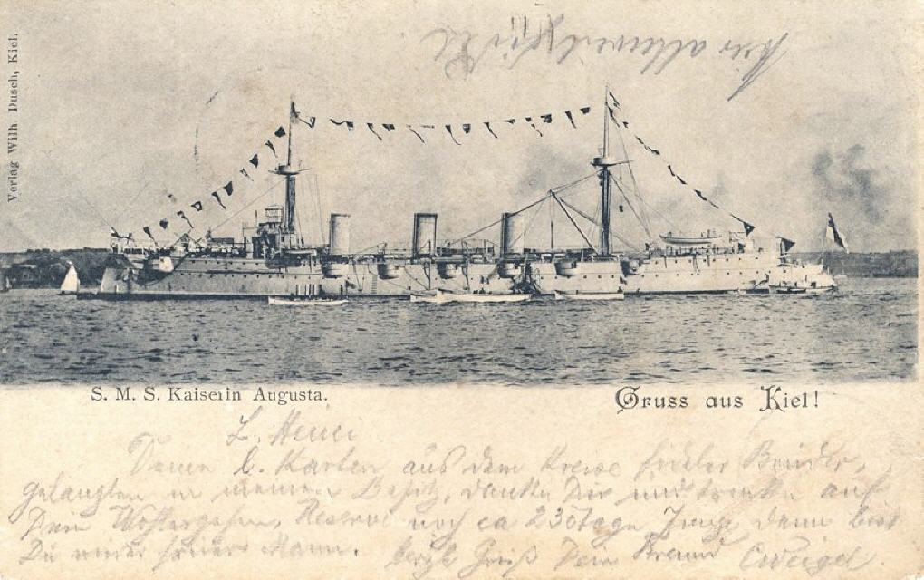 S.M.S. "Kaiserin Augusta". Kiel 1897.