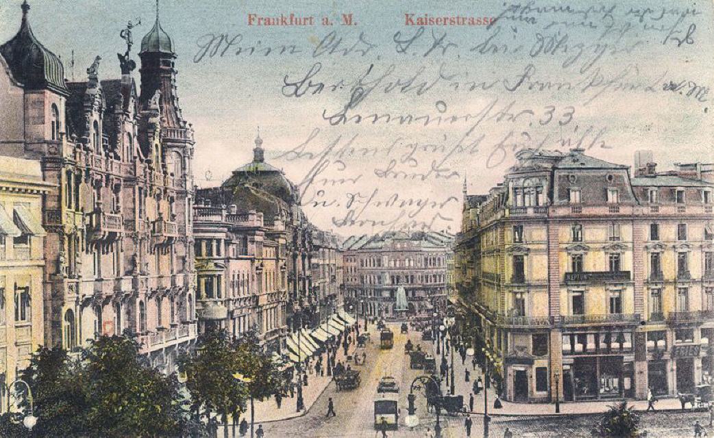Frankfurt/M. Kaiserstr. Mailed in 1906.