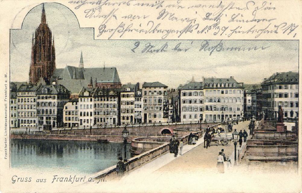 Greetings from Frankfurt. Pre-1905 production.