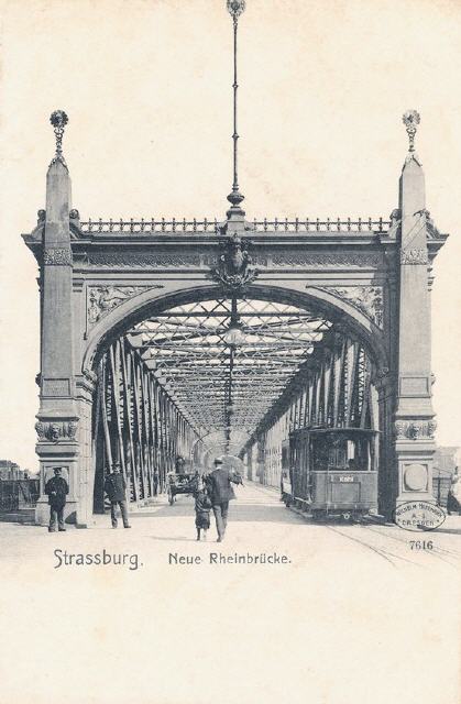 Strasbourg. Rhine Bridge. Hoffmann 7616. Pre-1905.