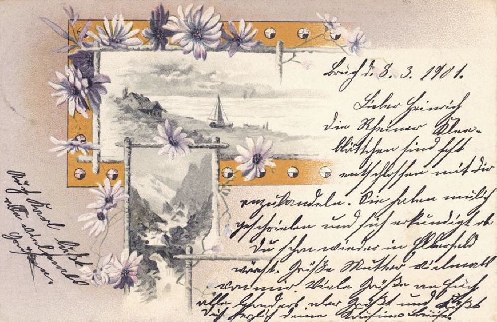 Buettner printed, no number. Mailed in 1901.