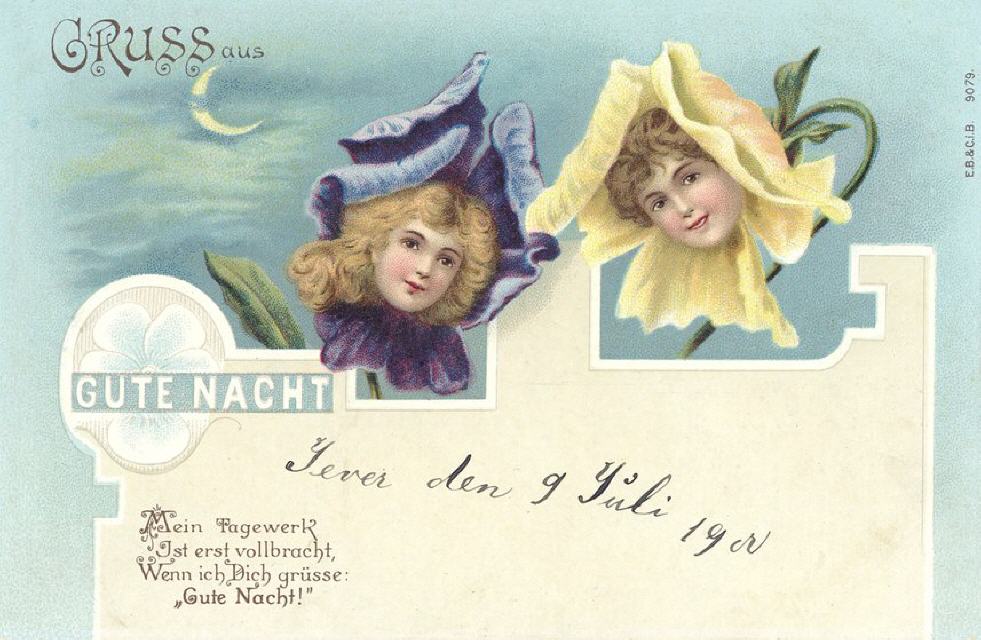 Buettner ser 9079. Good Night. 1900.