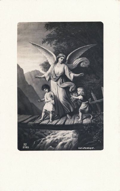 Gerlach no. 5185. Guardian Angel. Embossed.