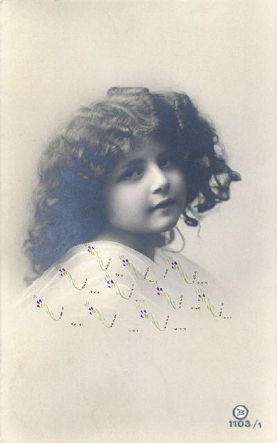 Polyphot ser 1103-1. Young girl. Mailed in 1910.