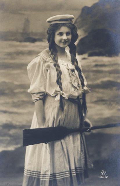 Krause ser 1569-2. Girl with Oar. 1909.