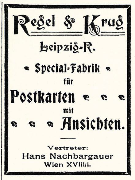 Regel & Krug advert from 1899.